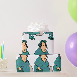 Papel De Presente Mulher Carregando Sacolas