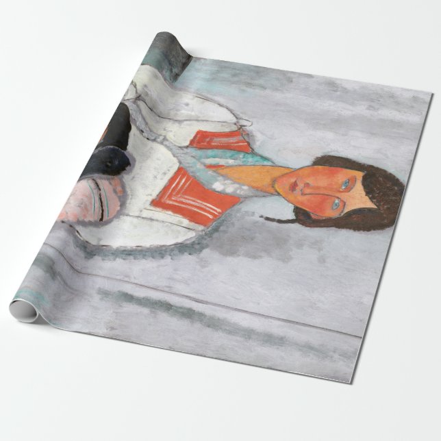 Papel De Presente Mulher cigana com bebê, Modigliani (Desenrolado)