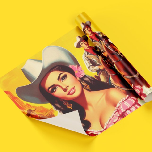 Papel De Presente Mulher Country Retro (Criador carregado)