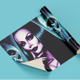 Papel De Presente Mulher Gótica Vintage