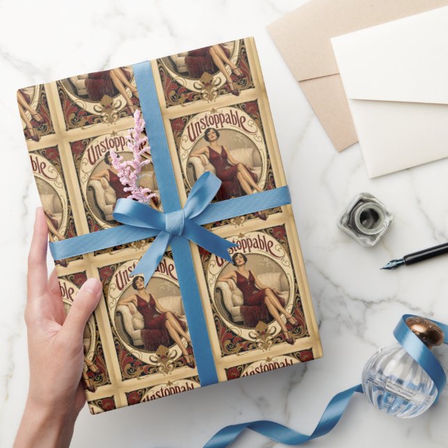 Papel De Presente Mulher Imperturbável com Porte Elegante em Estilo  (Presentear)