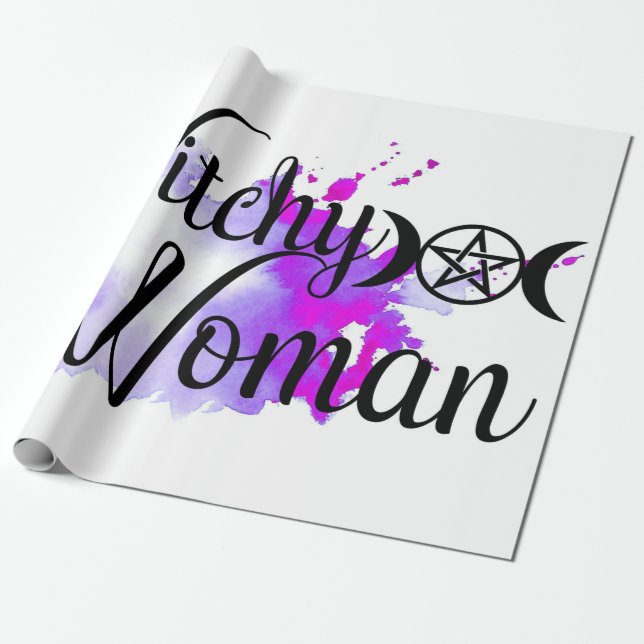 Papel De Presente Mulher Testemunha Watercolor (Desenrolado)