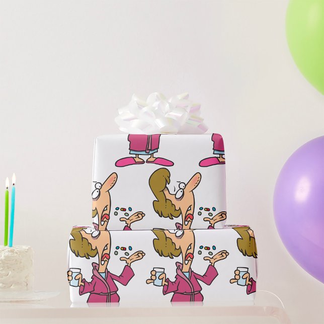 Papel De Presente Mulher Tomando Pílulas (Criador carregado)