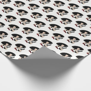 Papel De Presente Mulher Vintage Art Déco Vestindo Luvas de Chapéu C