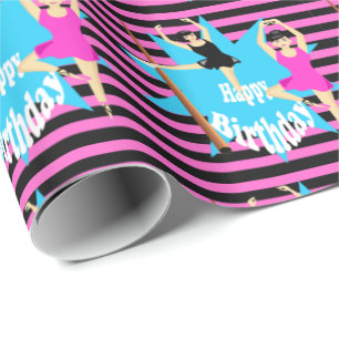 Papel De Presente Mulheres da classe do balé que dançam o feliz