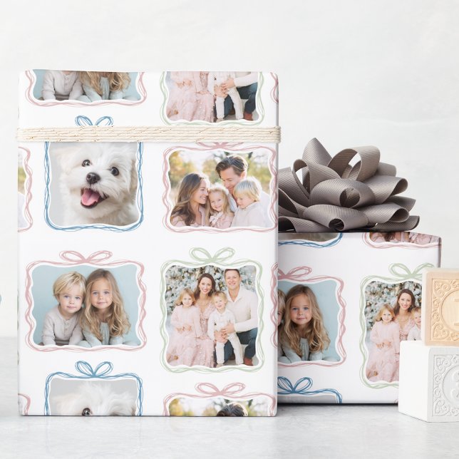 Papel De Presente Multi Photo Christmas Gift (Criador carregado)