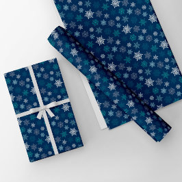Papel De Presente Multicolored snowflake pattern – winter christmas