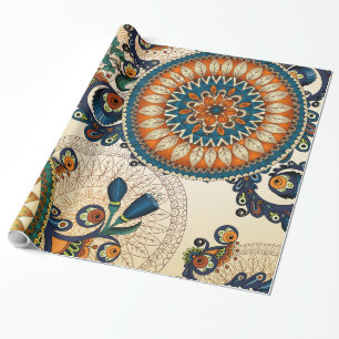 Papel De Presente Multicores Shabby Flowers