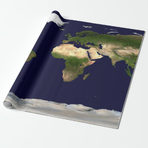 Papel De Presente Mundo Inteiro - Planeta Terra