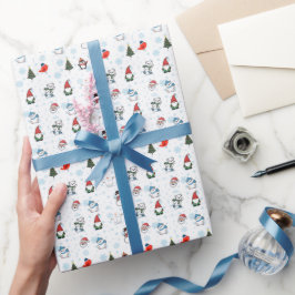 Papel De Presente Mundo Mágico de Inverno