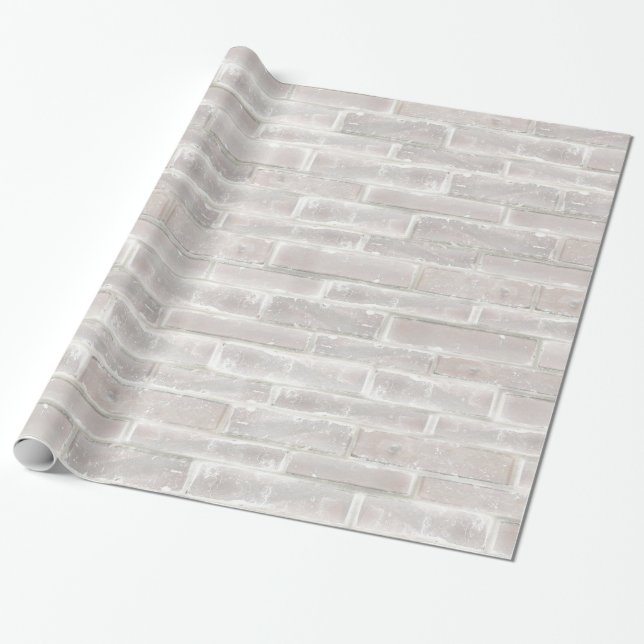 Papel De Presente Muro Brick Antigo Faux (Desenrolado)