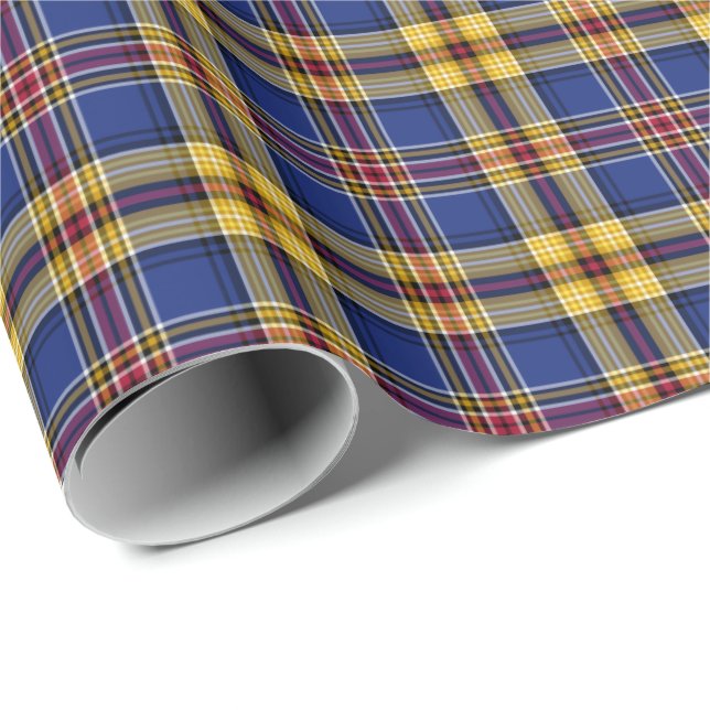 Papel De Presente Murtaugh Clan Tartan - Padrão Irlandês de Xadrez (Ponta do rolo)