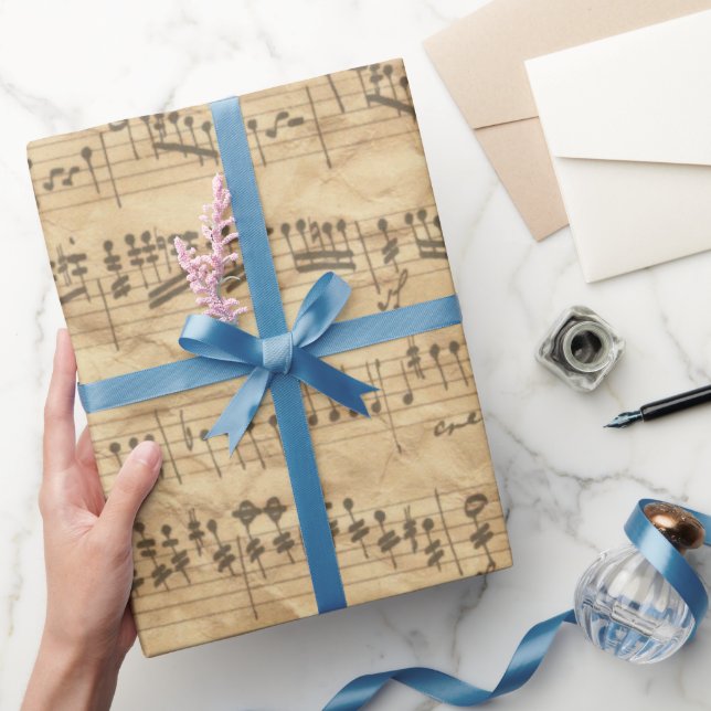 Papel De Presente Música Antiga  (Presentear)