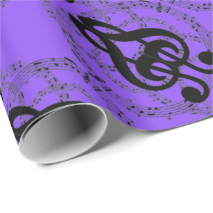 Papel De Presente Música de Imagem do Espelho Roxo