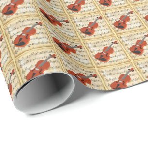 Papel De Presente Música para Violin Sheet