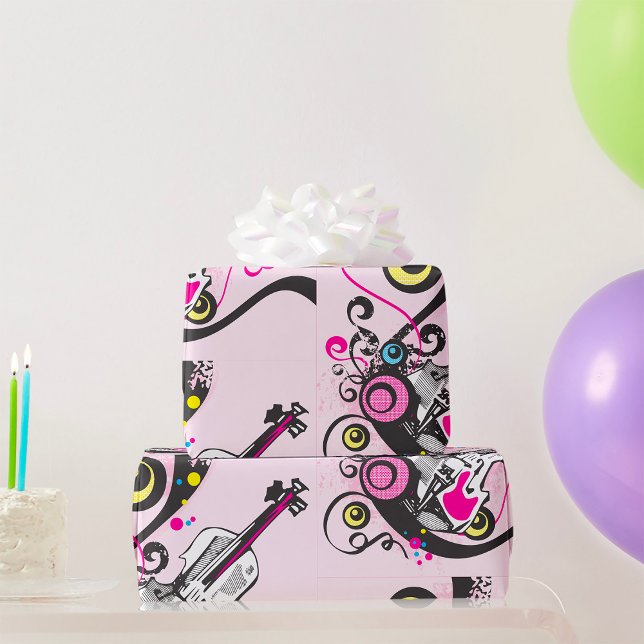 Papel De Presente Música Violina (Criador carregado)