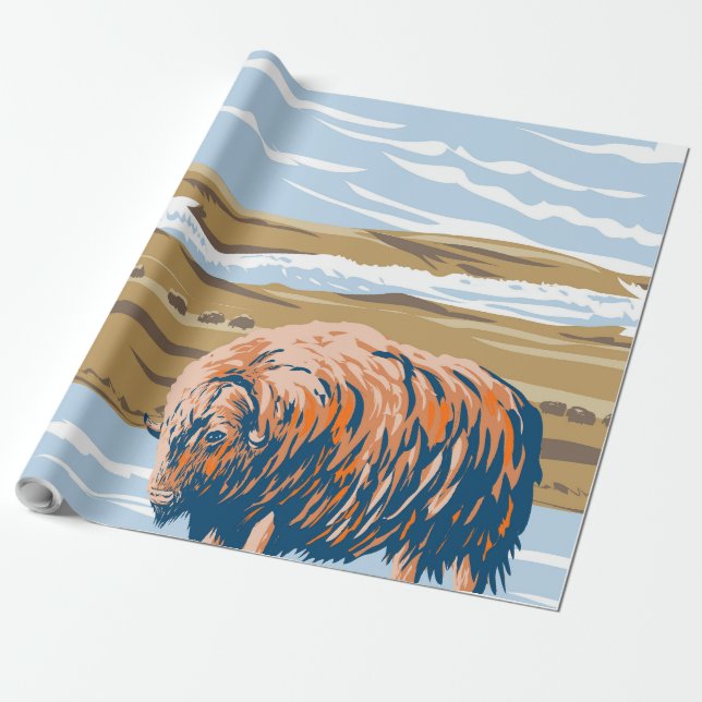 Papel De Presente Musk Ox (Desenrolado)