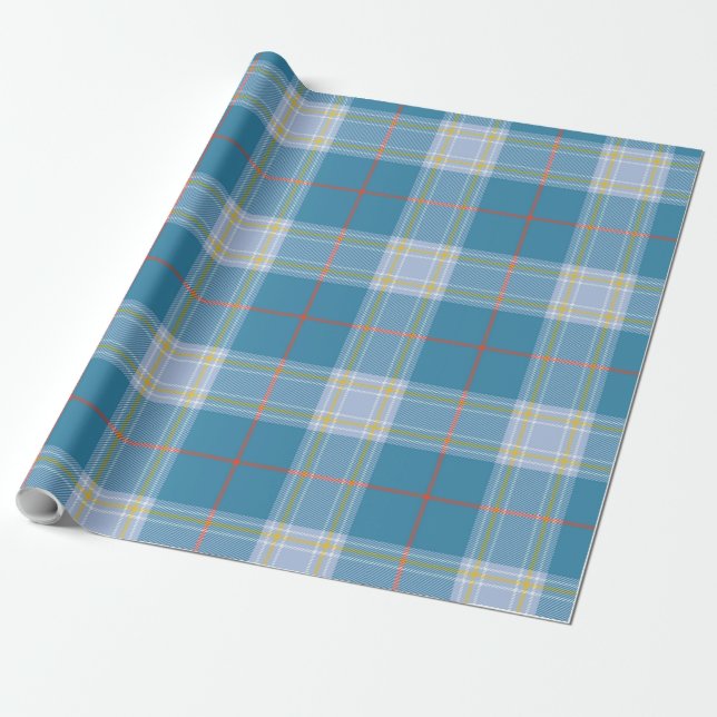 Papel De Presente Musselburgh Modern Tartan - Padrão de Xadrez (Desenrolado)