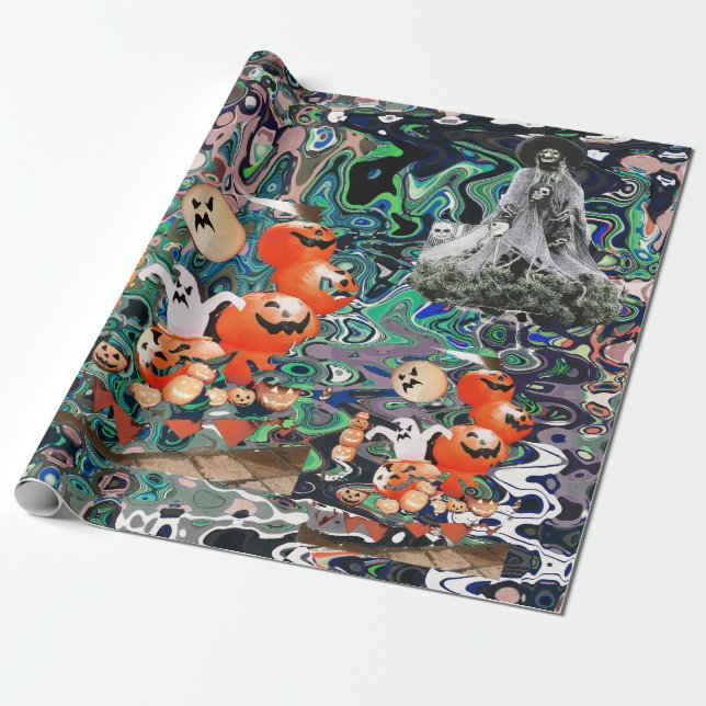 Papel De Presente My Super Halloween V2 (Desenrolado)