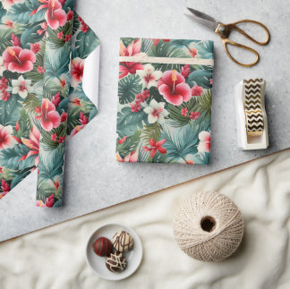 Papel De Presente Nº 22 Padrão Floral