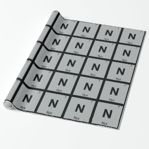 Papel De Presente N - Nyx Química Grega Símbolo da Tabela Periódica