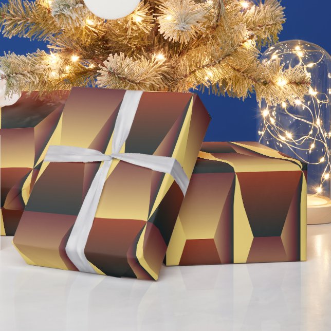 Papel De Presente Na moda de padrão - Elegante moderno geométrico (Feriados)