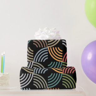 Papel De Presente Na moda de padrão moderno - Vintagem geométrica da