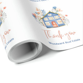Papel De Presente Na moda do Marketing do Realtor Obrigado