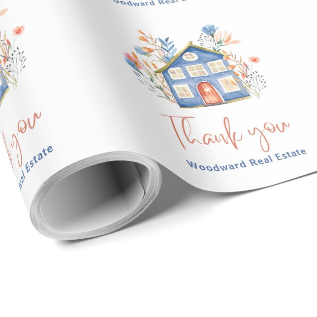 Papel De Presente Na moda do Marketing do Realtor Obrigado (Ponta do rolo)
