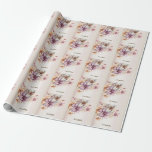 Papel De Presente Na moda Elegante de Boho Cor-de-Água do Partido Fl<br><div class="desc">Papel de enrolamento Elegante de Na moda de de Boho de Cores-de-Água de Partida. Único,  bonito,  na moda design. Fácil de ser personalizado. O estilo,  o tamanho e as cores da fonte podem ser alterados. Itens correspondentes disponíveis.</div>