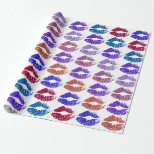 Papel De Presente Na moda Lábios coloridos #37