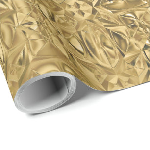 Papel De Presente Na moda Metálico Elegante Aspecto Dourado Texturi