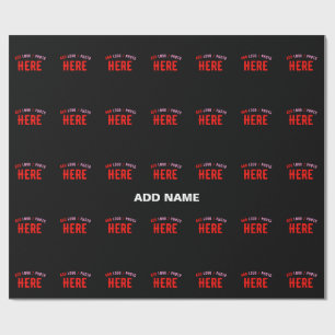 PAPEL DE PRESENTE NA MODA MODERNO PERSONALIZÁVEL NEGRO VERIFICADO CO