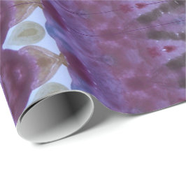 Papel De Presente Na moda Roxo E Verde Projetado Para Entalhe