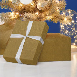 Papel De Presente Na moda Simples Metálico Inscrito Escuro Dourado