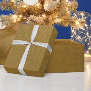 Papel De Presente Na moda Simples Metálico Inscrito Escuro Dourado