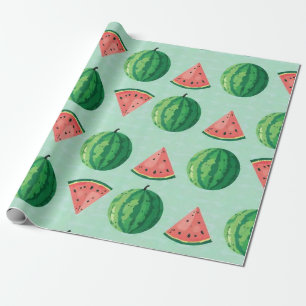 Papel De Presente Na moda Trendy Watercolor Melancia