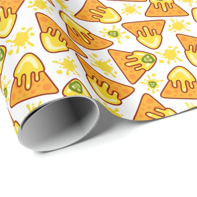 Papel De Presente Nachos e Jalapenos Wrapping Paper (Ponta do rolo)