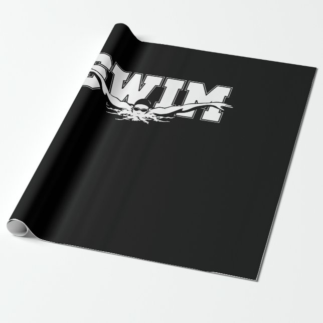 Papel De Presente Nadadores natações - Presente atlético competitivo (Desenrolado)