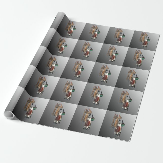 Papel De Presente Nadadores Nortes (Desenrolado)