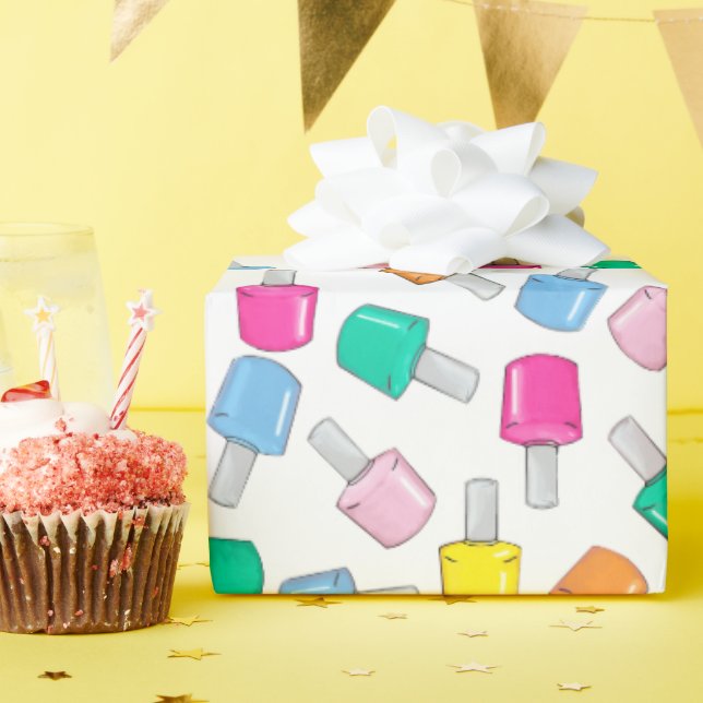 Papel De Presente Nail Spa Party Manicure Beauthday (Festa de aniversário)