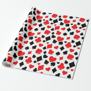 Papel De Presente Naipe de cartas Impressão, Padrão Harlequim Pôquer