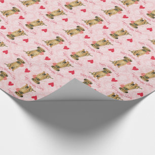 Papel De Presente Namorados Border Terrier