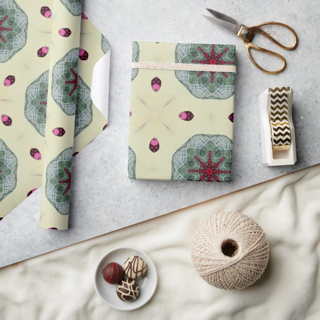 Papel De Presente Namorados de corações vermelhos do abstrato 11 (Artesanato)