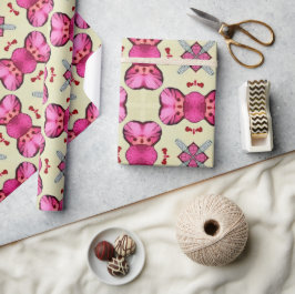 Papel De Presente Namorados de corações vermelhos do abstrato 21