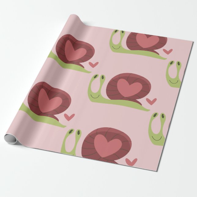 Papel De Presente namorados de romance de carinho-cardíaco (Desenrolado)