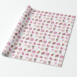 Papel De Presente Namorados Desserts Little Swetheart Birthday Cute