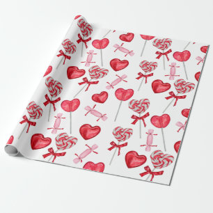 Papel De Presente Namorados   Heart Lollipop