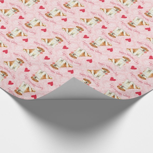 Papel De Presente Namorados Rosa Akita (Ponta)