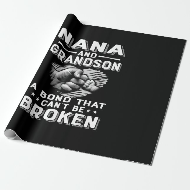 Papel De Presente Nana E Avô, Um Bond Que Não Pode Ser Quebrado (Desenrolado)